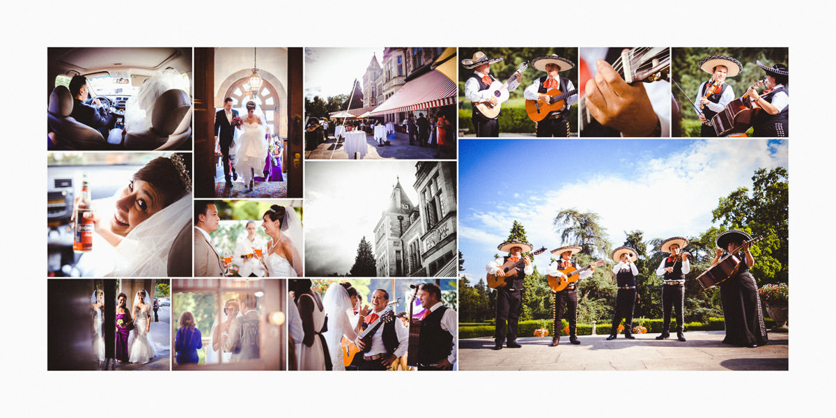 Wilde Hochzeit im Schlosshotel Kronberg - traumhaftes Brautpaar mit Mariachi und Wunderkerzen