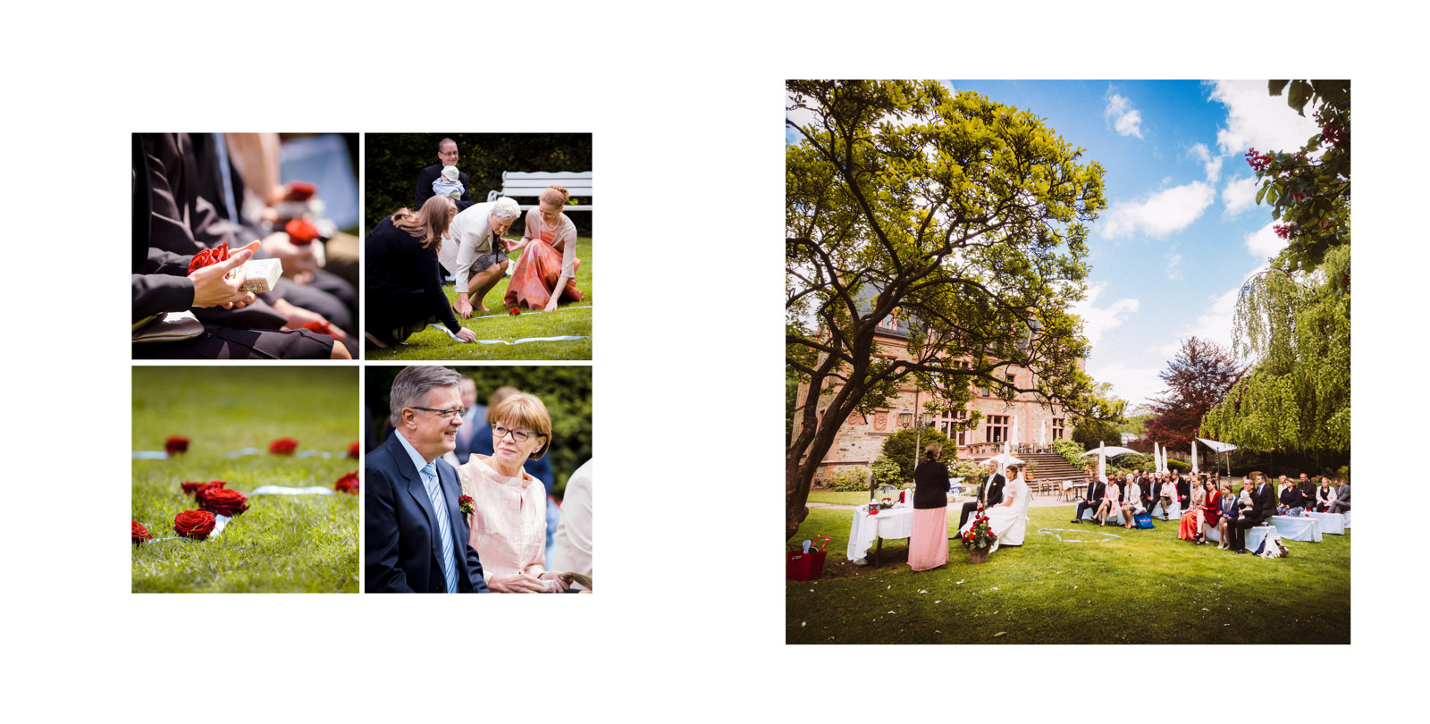 Wedding in the gardens of Schlosshotel Rettershof, Kelkheim