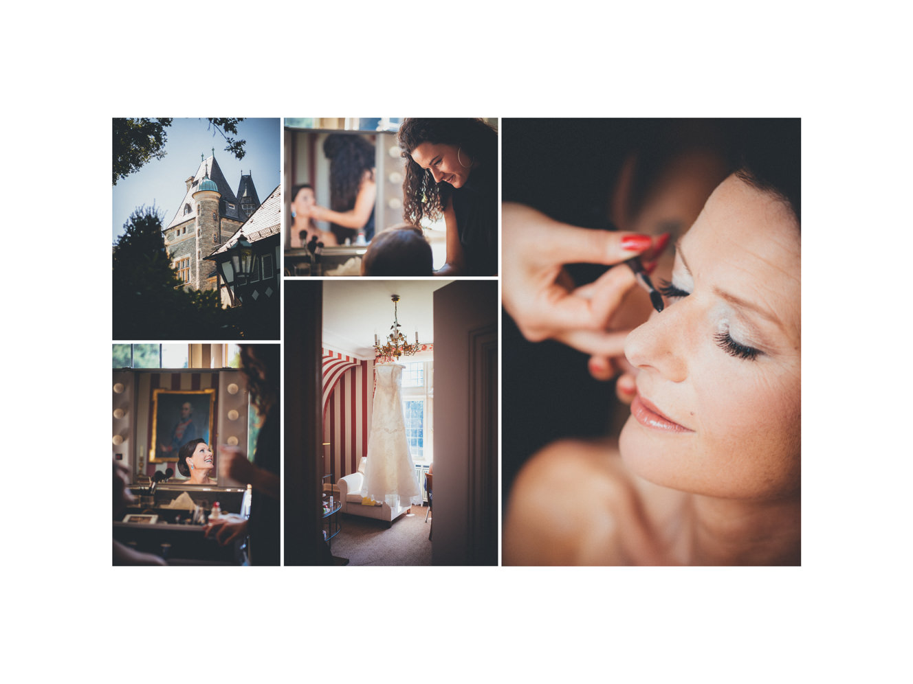 Wedding at Schlosshotel Kronberg - getting ready, church wedding, wedding portraits in the park and a great party