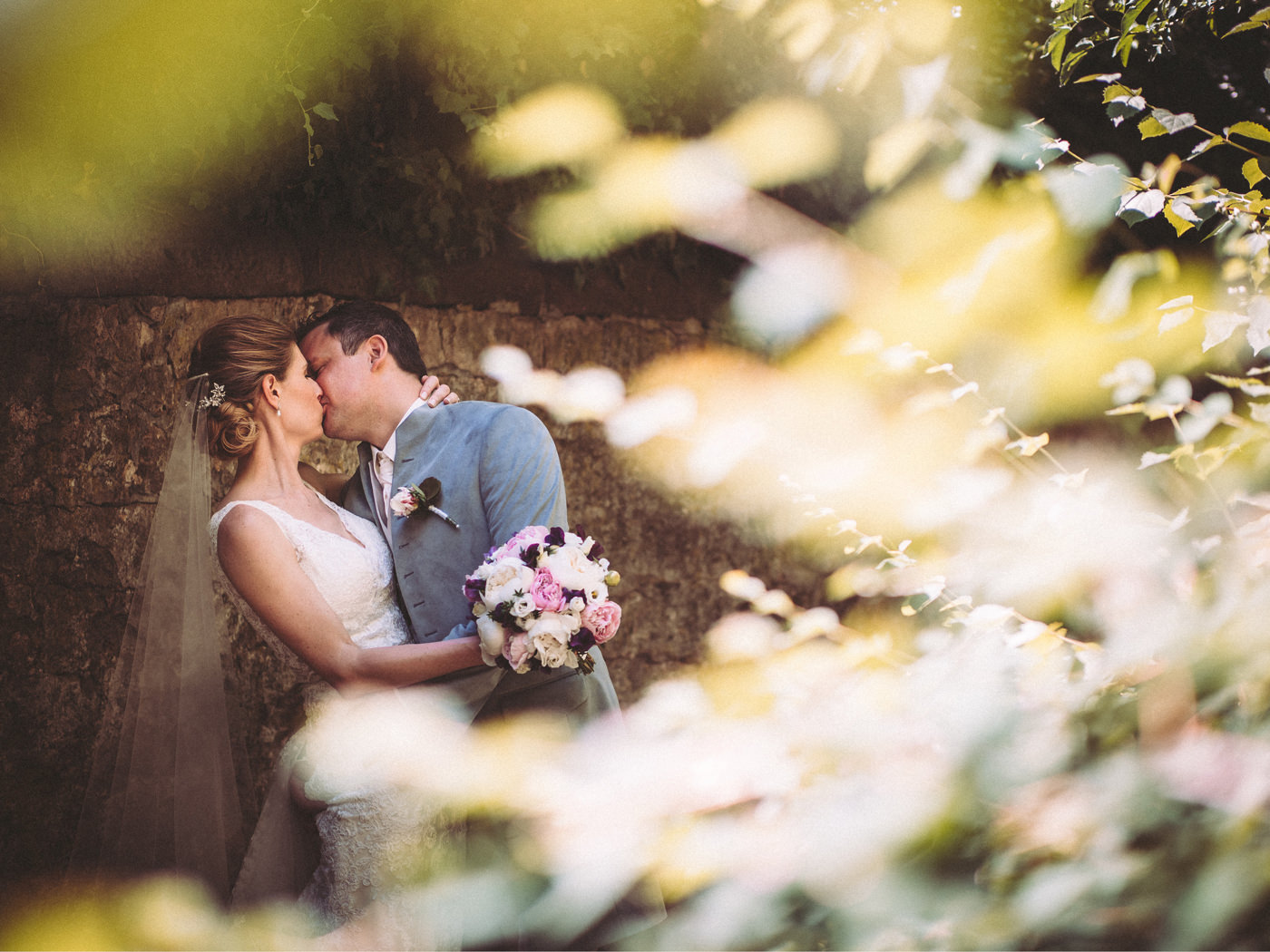 Hochzeit Grenzhof Heidelberg - kirchliche Trauung, Hochzeitsfotos bei Traumwetter, großartige Hochzeitsparty