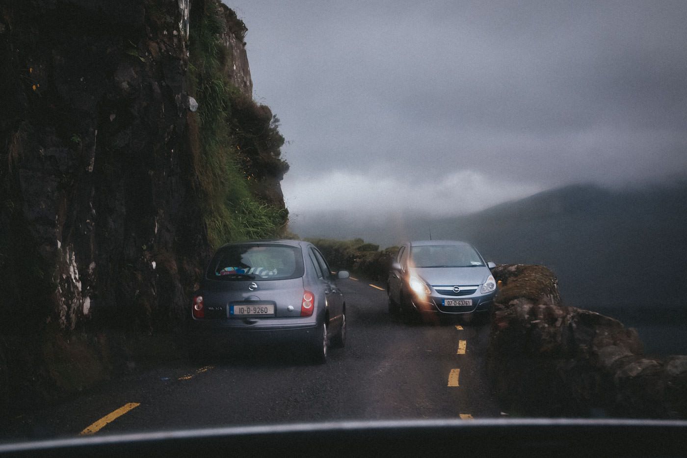 Spectacular Conor Pass, crossing the mountains on Dingle peninsula