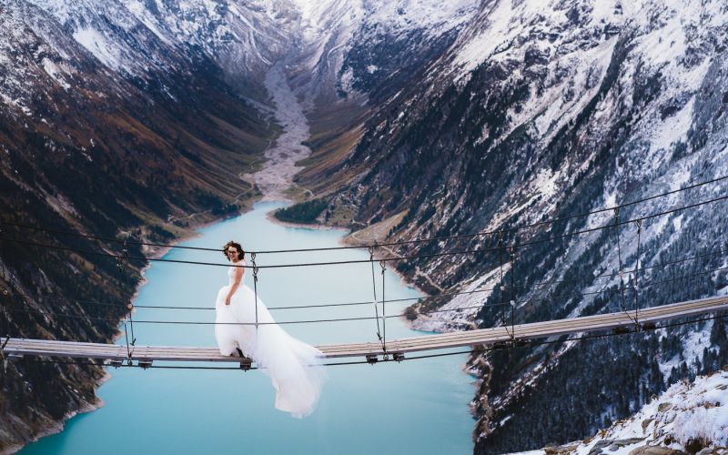 Freie Trauung auf der Hängebrücke an der Olpererhütte - Hochzeit im Zillertal