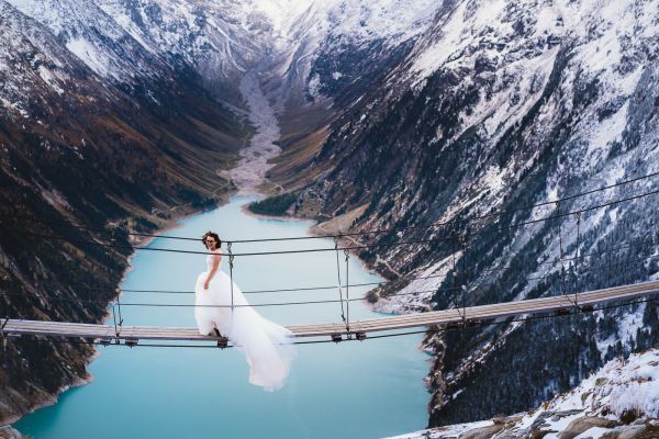 Freie Trauung auf der Hängebrücke an der Olpererhütte - Hochzeit im Zillertal