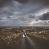 Aran Island Elopement, Couple on the streets of Inishmore