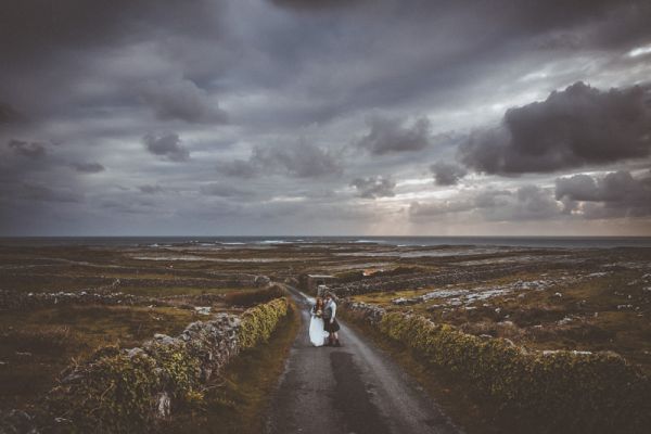 Aran Island Elopement, Couple on the streets of Inishmore